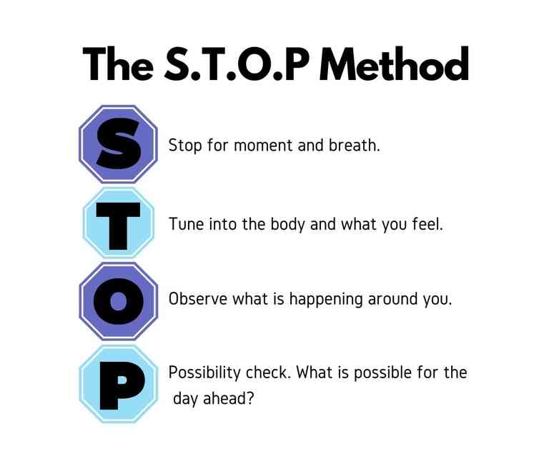 Mindfulness Graphic 2 STOP Method